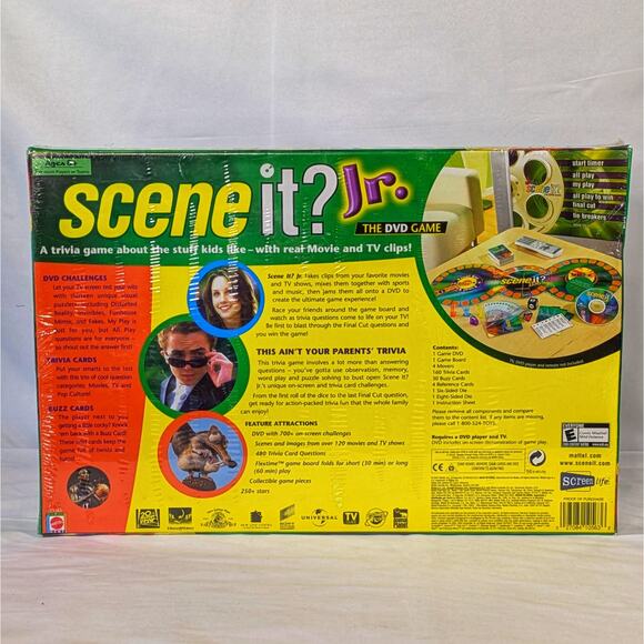New - Sealed Scene It ? Jr. The DVD Board Game - Ages 8 and up - Picture 3 of 3